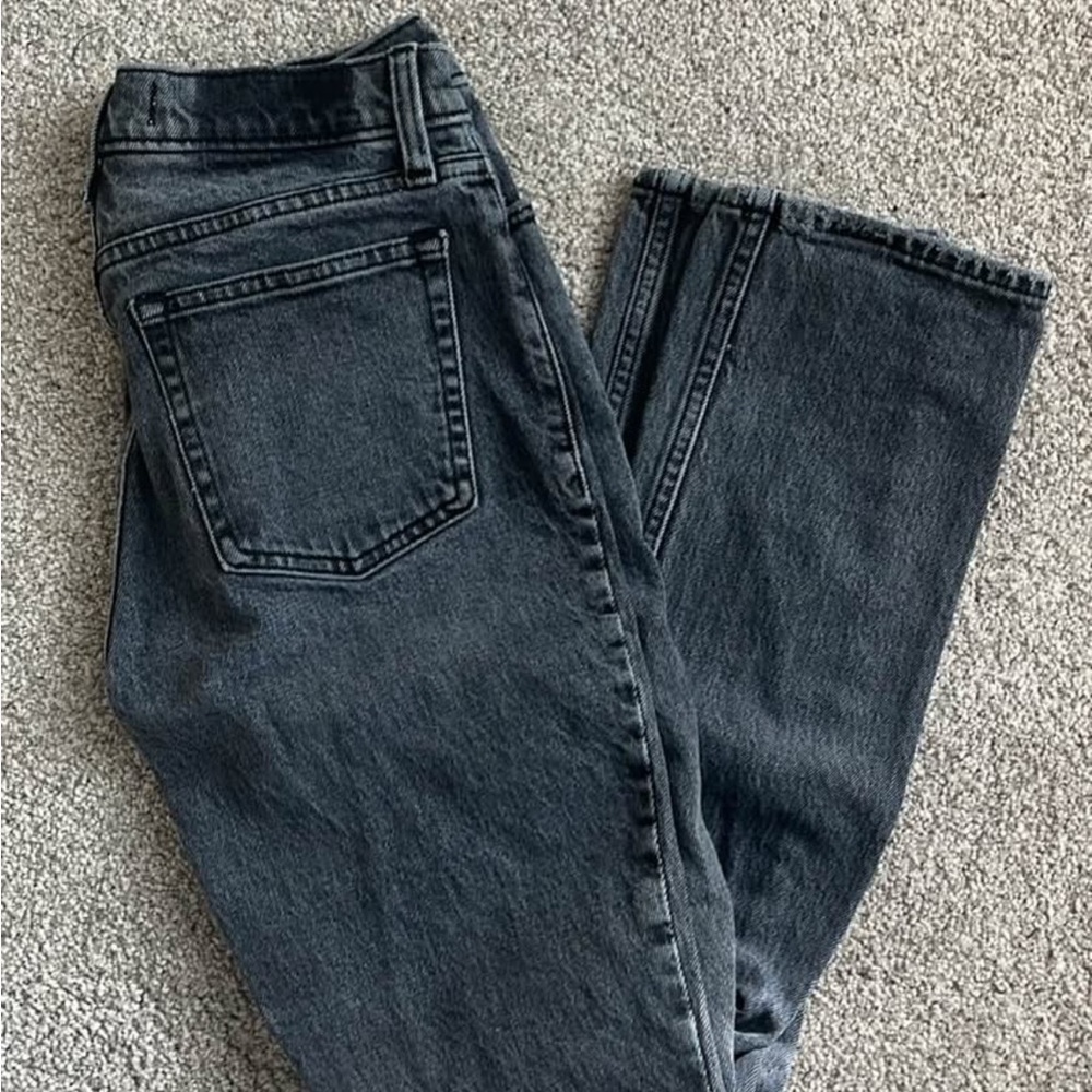 Abercrombie & Fitch Dark Gray Women's Straight Leg Jeans